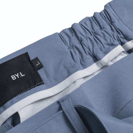 『BY.L 』 ベルトワンタックワイドスラックスパンツ (Greyish Blue)