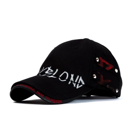 『BLACKBLOND』  ビヨンドグラフィティーロゴダブルバイザーキャップ (Black)
