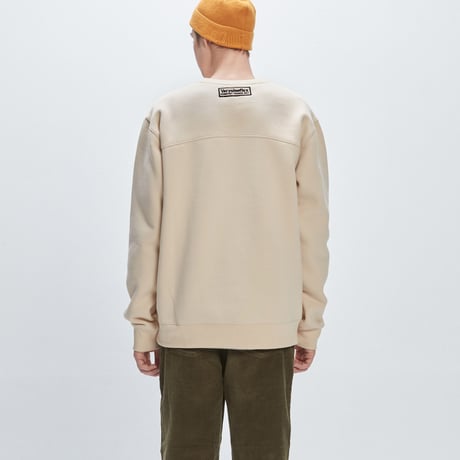 Verynineflux SUNSET CURLY CREWNECK (Burgundy / Beige)