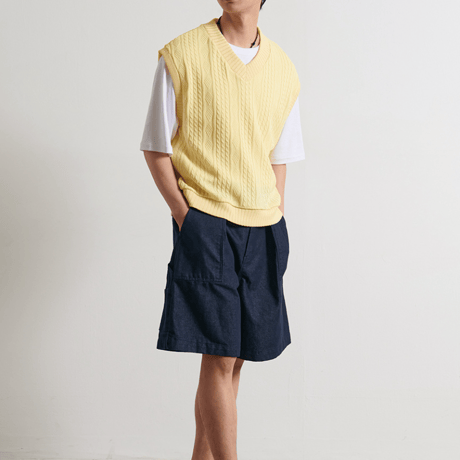 『BY.L 』 バミューダワークパンツ (Indigo Blue)