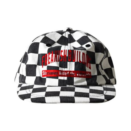 『FREAKISH BUILDING』 FS CHECKERBOARD FLAT CAP (Black)