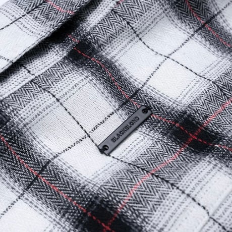 『BLACKBLOND』　No Sympathy Layered Check Shirt (White)