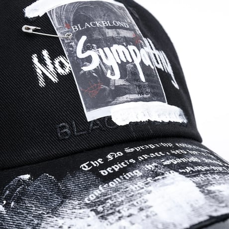 『BLACKBLOND』  no sympathy graffiti logo cap  (Black)