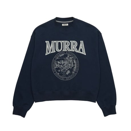 『MURRA AER 』  リリークロップスウェットシャツ (Navy)