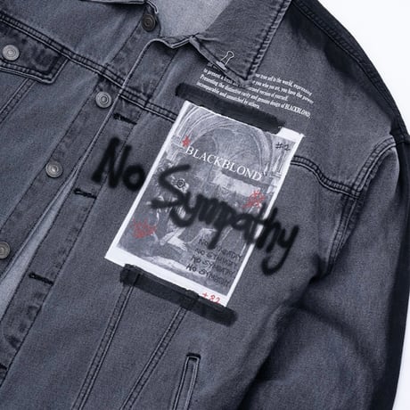 『BLACKBLOND』 　no sympathy denim jacket (Dark Grey)