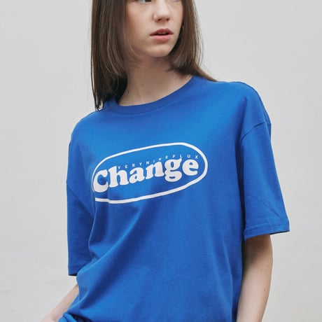 『Verynineflux』  オーバル  Tシャツ (Blue)