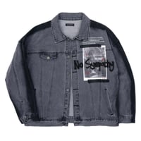 『BLACKBLOND』 　no sympathy denim jacket (Dark Grey)