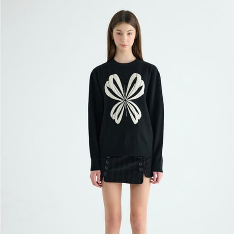 『VETEZE』 　AubeA star ribbon knit (Black)