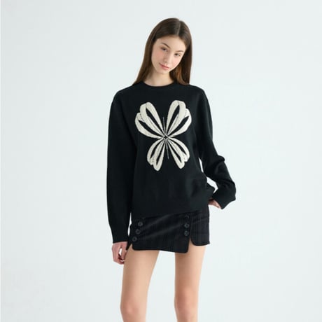 『VETEZE』 　AubeA star ribbon knit (Black)