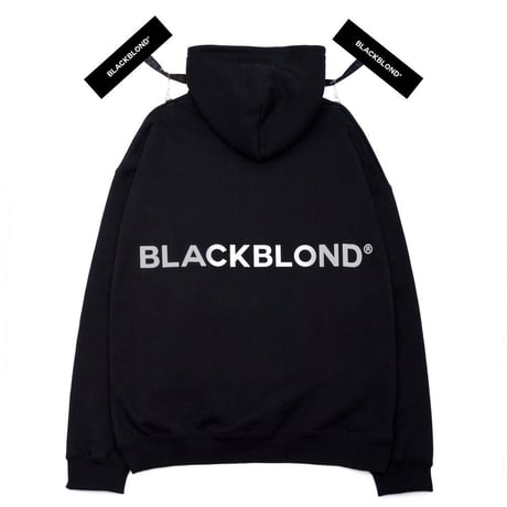 『BLACKBLOND』 　リフレクションクラシックスマイルロゴパーカー (Black)