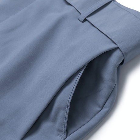 『BY.L 』 ベルトワンタックワイドスラックスパンツ (Greyish Blue)