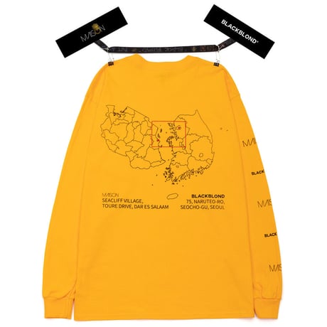『BLACKBLOND X MAISON』 　ロング スリーブ Tシャツ (Yellow)