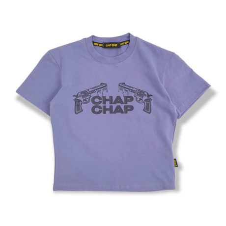 『CHAP CHAP』 　ピストル チャップ Tシャツ (Purple)