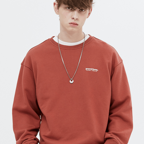 『grooverhyme』 　NYC ロケーションスウェット (Brick)