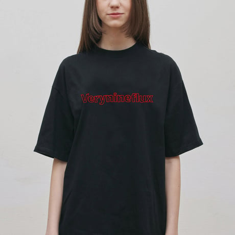 『Verynineflux』  ダイアゴナル Tシャツ (Black)