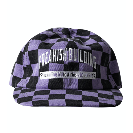 『FREAKISH BUILDING』 FS CHECKERBOARD FLAT CAP (Lilac)