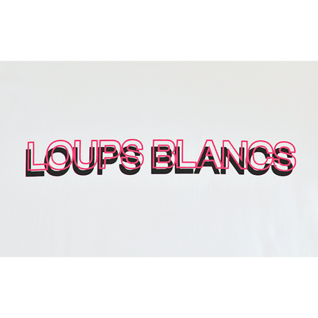 『LOUPS BLANCS』  ダブルロゴグラフィック半袖 Tシャツ (White)