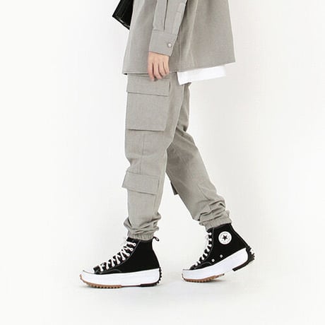 『BY.L 』 ピグメントマルチポケットジョガーパンツ (Grey)