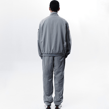 『CHAP CHAP』 　トルネードロゴナイロンパンツ (Blue Grey)