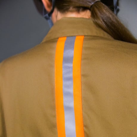 Swallowtale Double pocket refective taped Shirts (Beige)