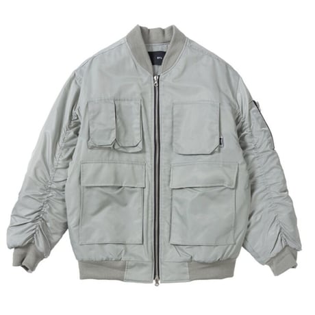 『 BY:L 』 　マルチポケットオーバーサイズMA-1  (Grey)
