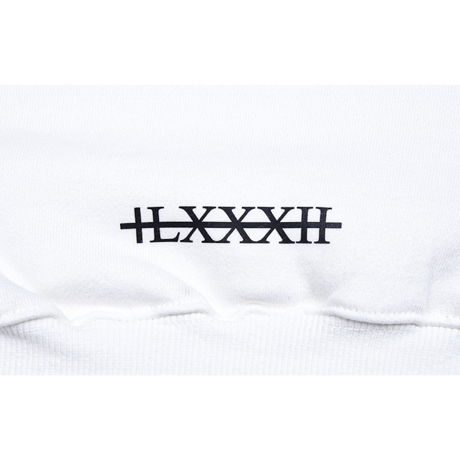 『BLACKBLOND』 　レインボーグラフィティーロゴナンバーパーカー (White)