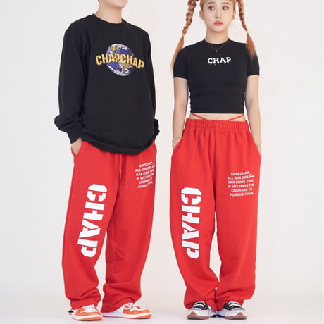 『CHAP CHAP』 　アーミーチャップスウェットパンツ (Red)