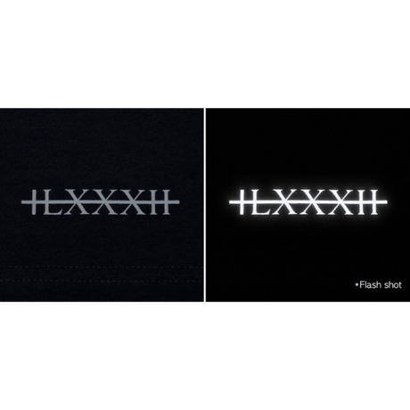 『BLACKBLOND』 　デビルスマイルロゴ半袖 Tシャツ(Black)