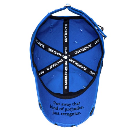 『BLACKBLOND』   Ripped Sprayed Custom Covered Logo Cap (Black,Blue,Red,White)