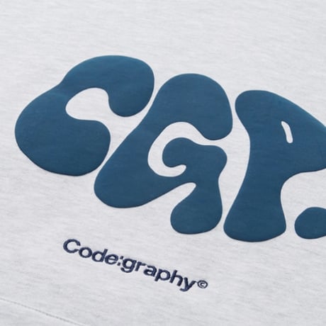 『Code:graphy』 　JELLY ロゴオーバーフィットパーカー (Melange Grey)