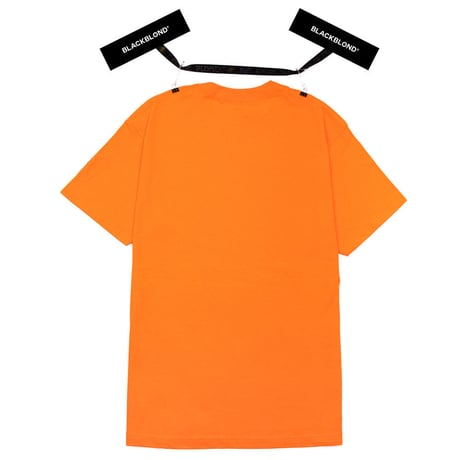 『BLACKBLOND』 オリジナルボーダーロゴショートスリーブTシャツ (Orange)