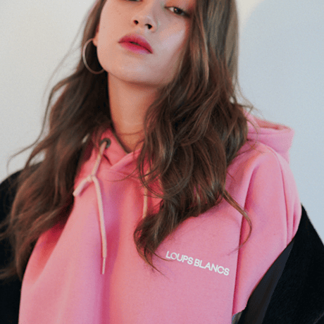 『LOUPS BLANCS』レイヤードフードボレロ (Pink)