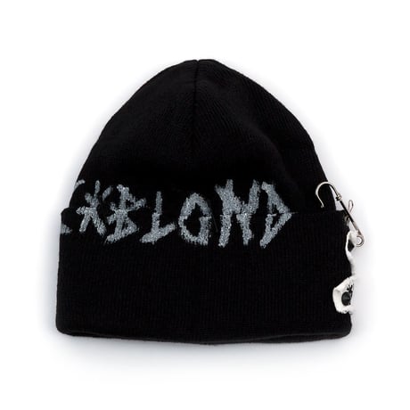 Blackblond Graffiti Logo Patch Beanie (Black, Red )
