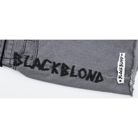 『BLACKBLOND』  イノセントデニムショートパンツ (Dark Gray)