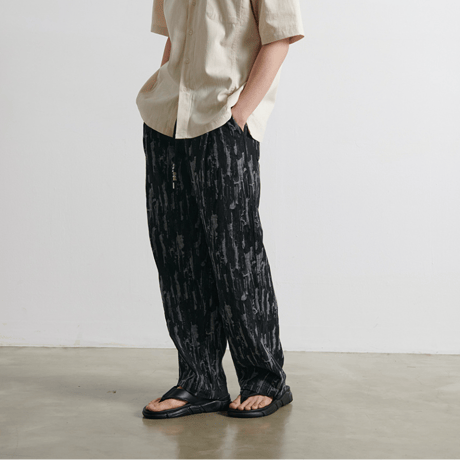 『BY.L 』 ワンウォッシュベンディングパンツ (Black)
