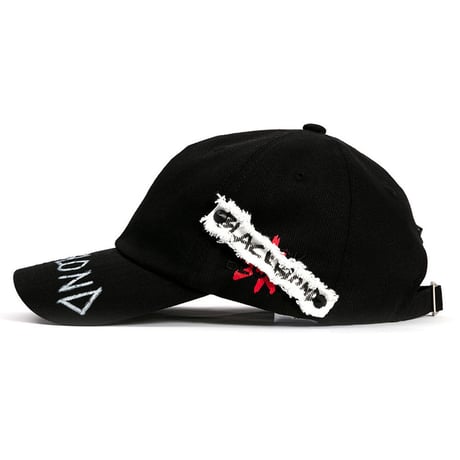 『BLACKBLOND』 サイドパッチグラフィティロゴキャップ (Black)