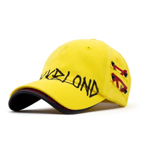 『BLACKBLOND』  ビヨンドグラフィティーロゴダブルバイザーキャップ (Yellow)