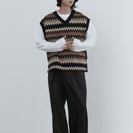 『 BY:L 』 　パルスニットベスト  (Brown)