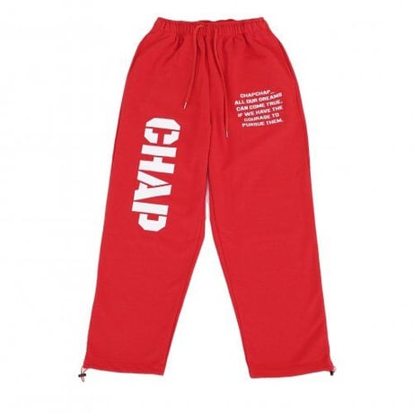 『CHAP CHAP』 　アーミーチャップスウェットパンツ (Red)