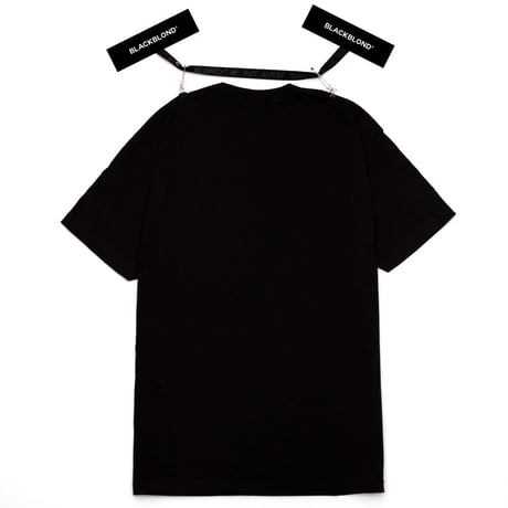 『BLACKBLOND』 オリジナルボーダーロゴショートスリーブTシャツ (Black)