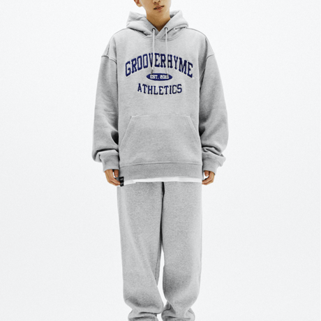 『grooverhyme』 　アスレチックスパーカー (Melange Grey)