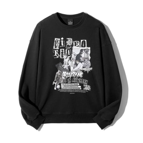 『GROOVE RHYME』 video kid live in NY sweatshirt (Black)