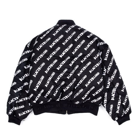 『BLACKBLOND』 　グラフィティーロゴリバーシブルMA-1ボマージャケット (Black)