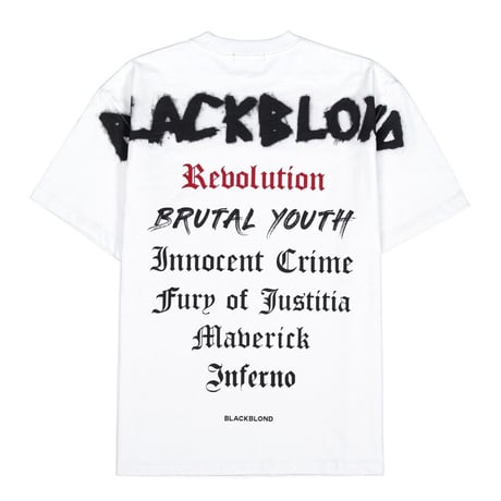 『BLACKBLOND』　ヒストリーピグメント Tシャツ (White)