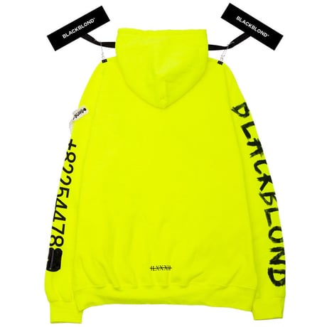 『BLACKBLOND』 　グラフィティーナンバーパーカー (Neon)