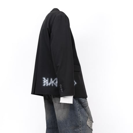 『BLACKBLOND』　graffiti logo plercing blazer (Black)