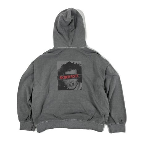 『SK8ER ROCK』 　パンクロックピグメントジップパーカー (Gray)