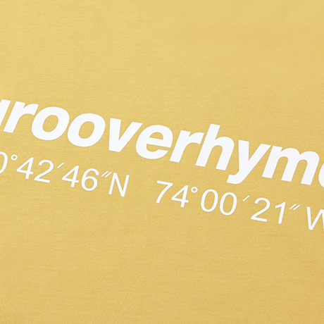『grooverhyme』 　NYC ロケーションロングスリーブ Tシャツ (Yellow)