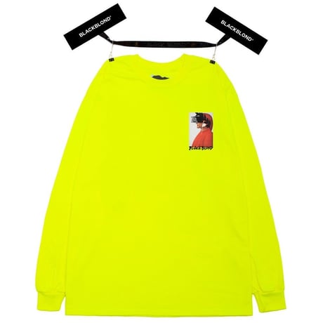 『BLACKBLOND』 　クラッシュドエラロングスリーブ Tシャツ (Neon)