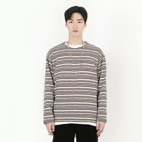 『 BY.L 』    マルチストライプニット (Black)